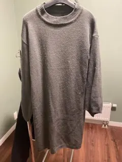 グレー ニットワンピース　韓国　古着