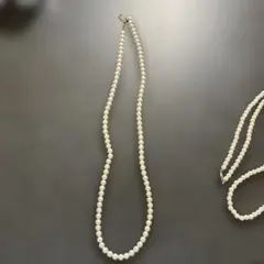 【美品】ホワイトパール ネックレス　約80cm