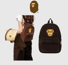 APEエイプーBABY MILO フリースリュック ブラウン - メルカリ