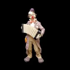 アコーディオン クラウン人形 樹脂製 約30cm