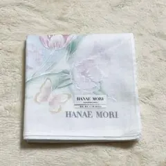 Hanae Mori ハンカチ 花柄 蝶柄 ホワイト
