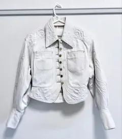 mame kurogouchi エンボス デニム ジャケット 24SS - メルカリ