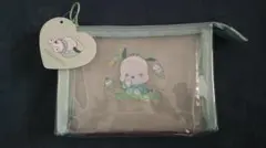 新品サンリオキャラクターズ3Pクリアメッシュポーチポチャッコグリーンのサムネイル