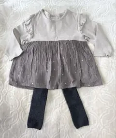 ベビー服 tete a tete トップス チュニック 80 レギンスセット