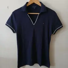 美。TOMMY HILFIGER レディースコットン衿付きVシャツのサムネイル