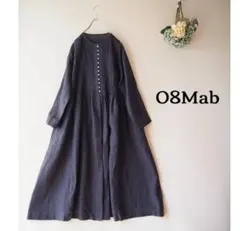 新品値引　08Mabグレー系*ピンタック多ボタン前あきロングワンピース993