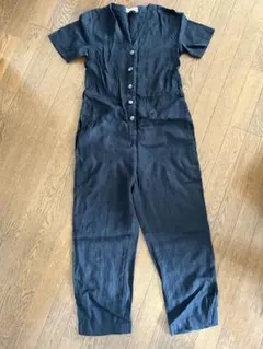 ブラックリネン　オールインワン