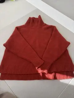 niko and... ハイネックニット セーター 長袖 レッド