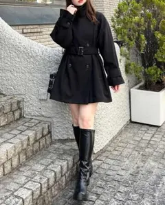 INGNI 黒 トレンチコート