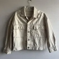 クリーム色 デニムジャケット