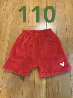 ミッキー 赤 フリース ハーフパンツ