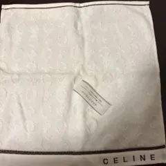CELINE セリーヌ ハンカチ マカダム柄 ホワイト