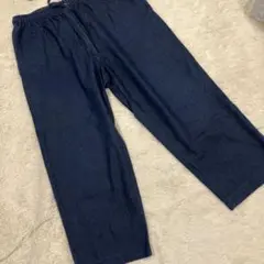 ハ*ヤ様 ダークブルー デニムパンツ ゴムウエスト　イージーパンツ　Ｌ位