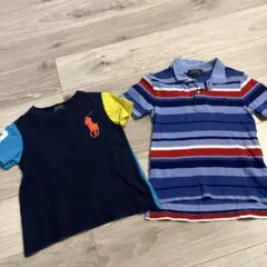 ポロ　ラルフローレン　ラグランTシャツ　ボーダーポロシャツ　2点セット