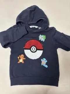 H&M ポケモン　スパンコール付　パーカー　トレーナー　裏起毛　５Ｔ/110㎝
