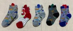 【新品】恐竜キッズソックス 子供靴下5足セット13〜19cm みみ付き　通園通学
