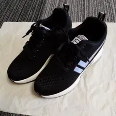 ブラックメッシュスニーカー　上げ底靴　値下げ