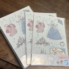 【シンデレラ3枚】未使用ディズニープリンセス 一番くじ ステッカー
