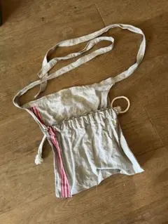 お値下げ中　リネン　巾着　ウェストポーチ