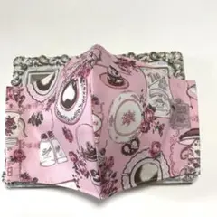 アフタヌーンティー ピンク系 薄手 ハンドメイドマスク 大人用
