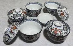 有田焼 円菓子椀 花柄 茶碗 丼 5個セット 木箱入り