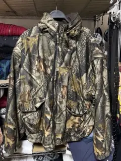 リアルツリー柄 ブラウン リバーシブルブルゾン