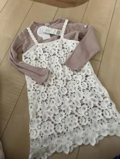 プティマイン　レースキャミワンピース110cm