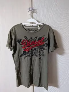 diesel Tシャツ 古着 ストリート カーキ