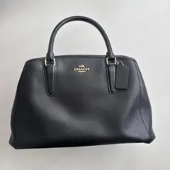 COACH ブラック レザーハンドバッグ
