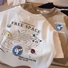 キッズ　子ども服　Tシャツ　白　90