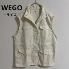 ウィゴー　WEGO ミリタリージャケット　ベスト　スタンドネック　カジュアル　F