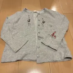 KP グレー刺繍カーディガン