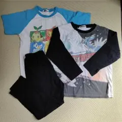 140　ポケモン　パジャマ　ルームウェア　3点セット