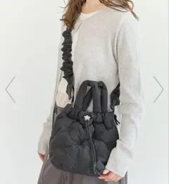 [2WAYで使える]クシュショルダーパフキルトバッグ　　ベイフロー