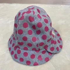 Grin Kids 帽子 48cm グレーピンク ドット柄 ユナイテッドアローズ