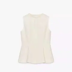 ZARA ぺプラムトップス　ZW collection エクリュ　M