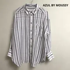 アズールバイマウジー　バックスリットシアーオーバーシャツ　シャツ　ブラウス