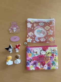 サンリオ　クリップ　ポーチ　アクリルスタンドセット⭐︎マイメロ　キキララ⭐︎