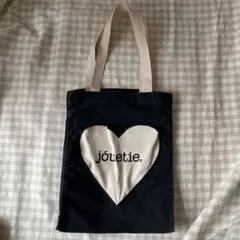 【お盆セール】jouetie ジュエティ 刺繍ロゴ&ハートポケット トートバッグのサムネイル