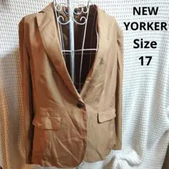 【オシャレ☆NEW YORKER】ベージュ　薄いジャケット　サイズ17