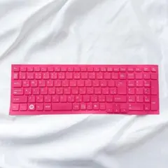 ピンク シリコン キーボードカバー