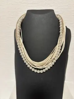 パールロープネックレス　インポートネックレス