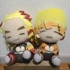 鬼滅の刃　でっかいぽふっとぬいぐるみ　善逸&煉獄