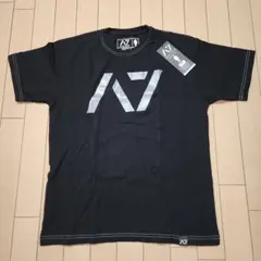 A7 Bar Grip Tシャツ 黒×銀 Lサイズ