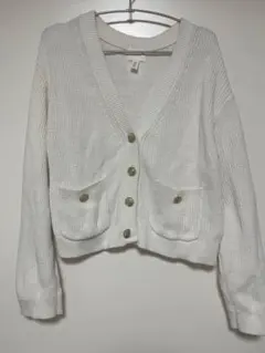 H&M カーディガン 白 ニット 春 Mサイズ