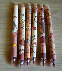 キャラクターカピパラ柄ボールペン6本セット