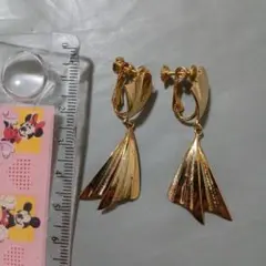 ゴールド イヤリング クリップ式
