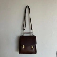 ブラウンレザー ショルダーバッグ 2way