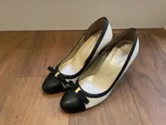 リボン付きパンプス23cm／日本製