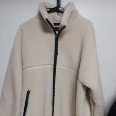 SHIPS、ボア、ロングコート 、クリーム色